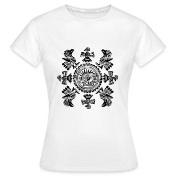 mexikanische zeichen / ethno - Frauen T-Shirt - Weiß - Vorne - AI Model Female 172 dark (172cm)