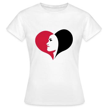 Elsässer Herzens - Frauen T-Shirt - Weiß - Vorne - AI Model Female 172 dark (172cm)