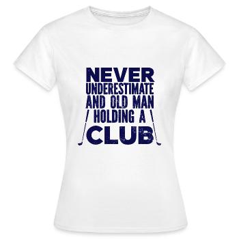Golf - Golfclub Goldspieler Birdie Elite Luxus - Frauen T-Shirt - Weiß - Vorne - AI Model Female 172 dark (172cm)