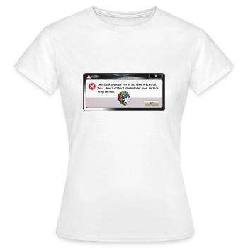 MISE À JOUR - T-shirt Femme - blanc - Devant - AI Model Female 172 dark (172cm)