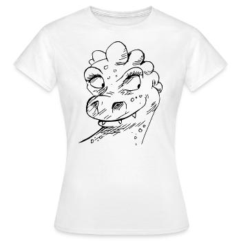 Drôle de design de tête de dragon - T-shirt Femme - blanc - Devant - AI Model Female 172 dark (172cm)