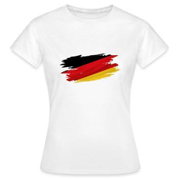 Flag Patriot Gift Pays d’origine Allemagne - T-shirt Femme - blanc - Devant - AI Model Female 172 dark (172cm)