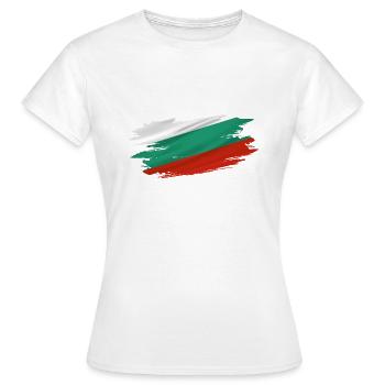 Flag Patriot Gift Pays d’origine Bulgarie - T-shirt Femme - blanc - Devant - AI Model Female 172 dark (172cm)