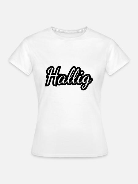 Hallig - Textdesign mit Stadtnamen - Frauen T-Shirt - Weiß