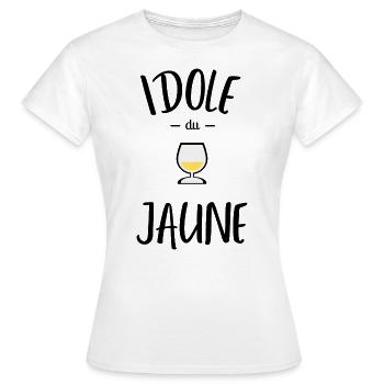 Idole Du Jaune T Shirt Pastis Anis Humour - T-shirt Femme - blanc - Devant - AI Model Female 172 dark (172cm)