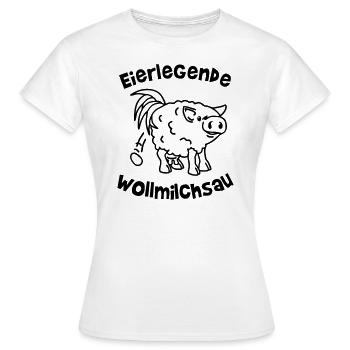 eierlegende wollmilchsau - workaholic - arbeit - Frauen T-Shirt - Weiß - Vorne - AI Model Female 172 dark (172cm)