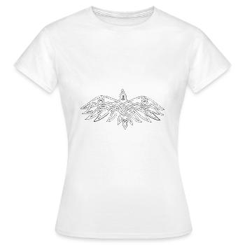 Celtic crow - Women's T-Shirt - white - Front - AI Model Female 172 dark (172cm)