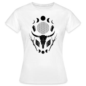 chamanique - T-shirt Femme - blanc - Devant - AI Model Female 172 dark (172cm)