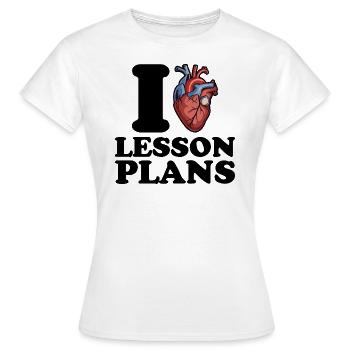 J’adore les plans de cours - T-shirt Femme - blanc - Devant - AI Model Female 172 dark (172cm)