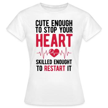 Nurse - Women's T-Shirt - white - Front - AI Model Female 172 dark (172cm)