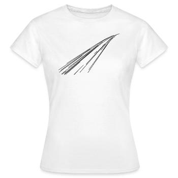 Linien - Frauen T-Shirt - Weiß - Vorne - AI Model Female 172 dark (172cm)