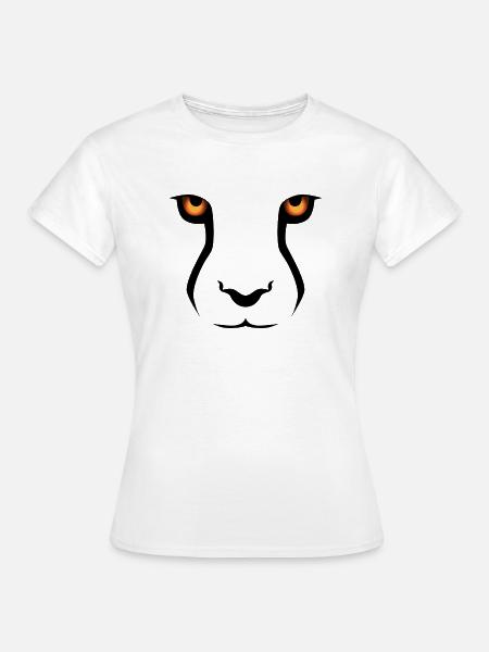 Motif guépard, lion et léopard - T-shirt Femme - blanc