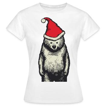 Polar bear, bear, Christmas, funny, cool - Women's T-Shirt - white - Front - AI Model Female 172 dark (172cm)