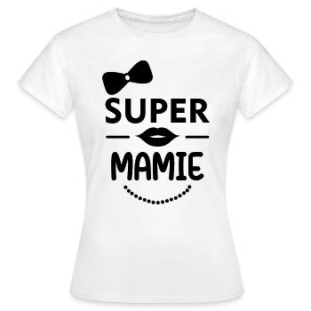 Super Mamie, super grand-mère,famille, humour, fun - T-shirt Femme - blanc - Devant - AI Model Female 172 dark (172cm)