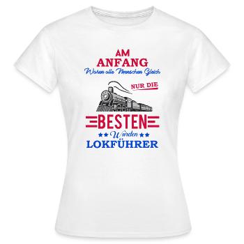 Lokführer shirt • Zug • Lokführer Geschenk - Frauen T-Shirt - Weiß - Vorne - AI Model Female 172 dark (172cm)