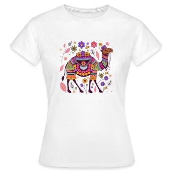Chameau - T-shirt Femme - blanc - Devant - AI Model Female 172 dark (172cm)