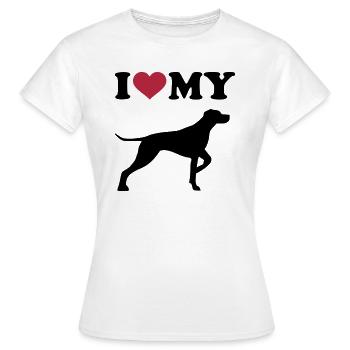German Shorthaired Pointer - Women's T-Shirt - white - Front - AI Model Female 172 dark (172cm)