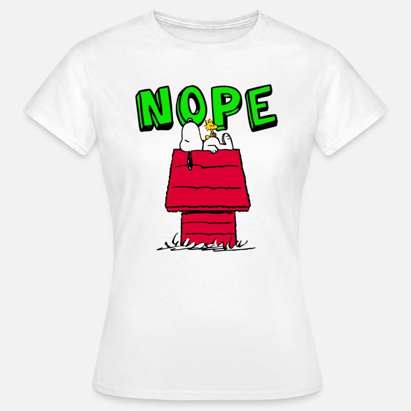 Peanuts Snoopy Nope - Women's T-Shirt - white