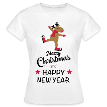 Noël - T-shirt Femme - blanc - Devant - AI Model Female 172 dark (172cm)