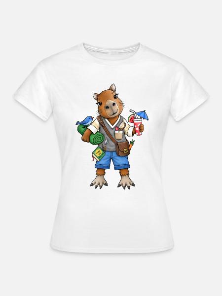 Capybara Chill Mode Time to Relax - Frauen T-Shirt - Weiß