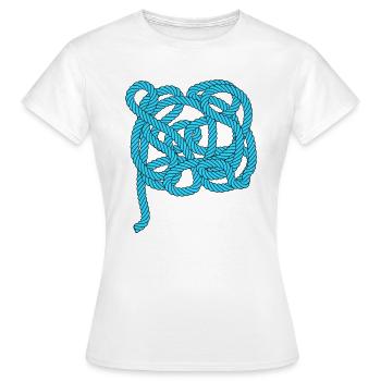 Seil klettern segeln Knoten Schnur Leine - Frauen T-Shirt - Weiß - Vorne - AI Model Female 172 dark (172cm)