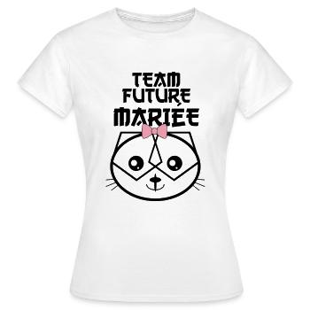 Team future mariée cadeau EVJF chat kawaii mariage - T-shirt Femme - blanc - Devant - AI Model Female 172 dark (172cm)