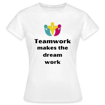 Teamwork logo schwarz - Frauen T-Shirt - Weiß - Vorne - AI Model Female 172 dark (172cm)