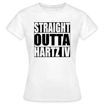 Glückwunsch Bürgergeld ist da - Frauen T-Shirt - Weiß - Vorne - AI Model Female 172 dark (172cm)