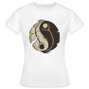 Ying Yang - T-shirt Femme - blanc - Devant - AI Model Female 172 dark (172cm)