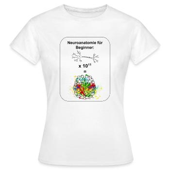 Neuroanatomie pour débutants - T-shirt Femme - blanc - Devant - AI Model Female 172 dark (172cm)