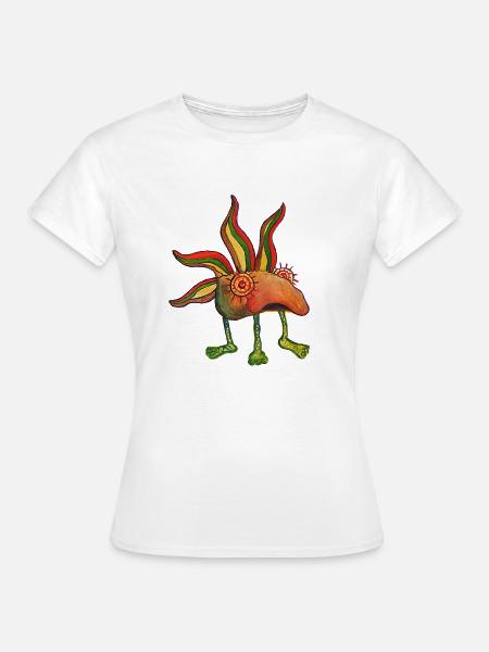 kreative Karikatur - Frauen T-Shirt - Weiß