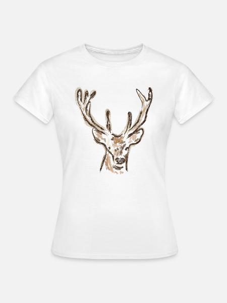 Ich liebe Hirsche Outfit - Frauen T-Shirt - Weiß