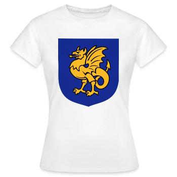 fantasy creature griffin drawing Bornholm - Women's T-Shirt - white - Front - AI Model Female 172 dark (172cm)