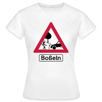 Achtung Boßeln! - Frauen T-Shirt - Weiß - Vorne - AI Model Female 172 dark (172cm)