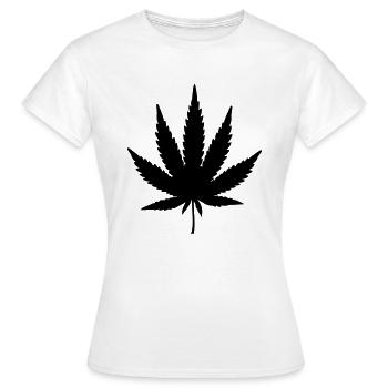 weed leaf design - Frauen T-Shirt - Weiß - Vorne - AI Model Female 172 dark (172cm)