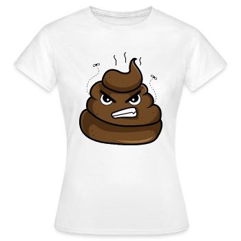 Merde en colère - T-shirt Femme - blanc - Devant - AI Model Female 172 dark (172cm)