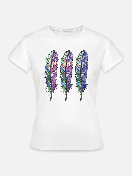 Feder - Frauen T-Shirt - Weiß