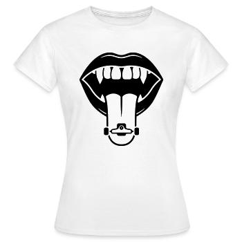 Langue de skateboard - T-shirt Femme - blanc - Devant - AI Model Female 172 dark (172cm)