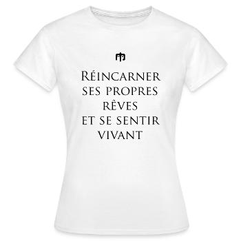 vivant - T-shirt Femme - blanc - Devant - AI Model Female 172 dark (172cm)
