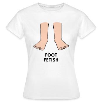 Foot Fetish - Frauen T-Shirt - Weiß - Vorne - AI Model Female 172 dark (172cm)