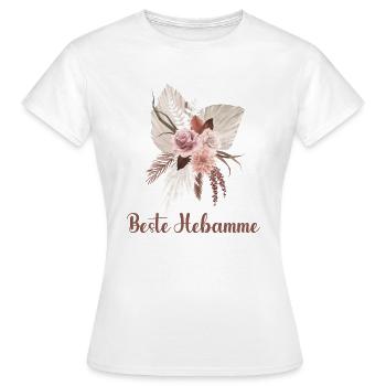beste hebamme - Frauen T-Shirt - Weiß - Vorne - AI Model Female 172 dark (172cm)
