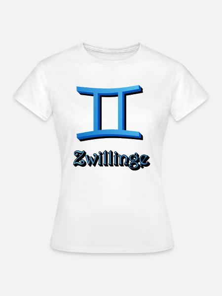 Sternzeichen Zwillinge - Frauen T-Shirt - Weiß