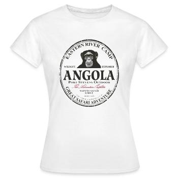 Angola - Schimpanse - Frauen T-Shirt - Weiß - Vorne - AI Model Female 172 dark (172cm)