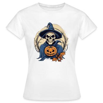 Sensenmann im blauem Umhang - Frauen T-Shirt - Weiß - Vorne - AI Model Female 172 dark (172cm)