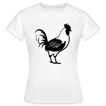 Henne - Frauen T-Shirt - Weiß - Vorne - AI Model Female 172 dark (172cm)
