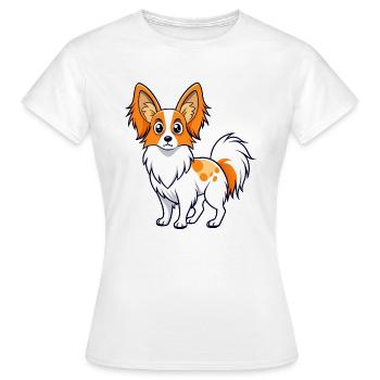 Alerte Papillon Art Numérique - T-shirt Femme - blanc - Devant - AI Model Female 172 dark (172cm)