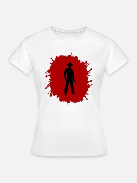 cowboy splatter - Frauen T-Shirt - Weiß