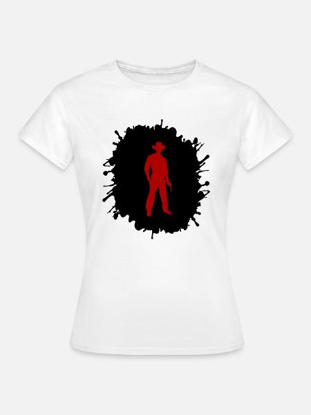 cowboy splatter - Frauen T-Shirt - Weiß