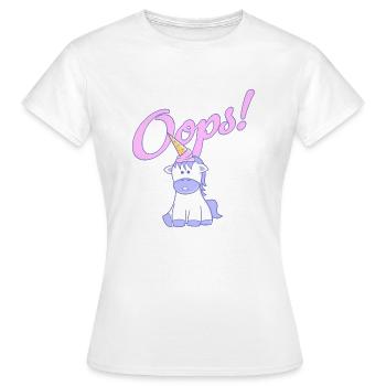 Unicorn Oops! - Women's T-Shirt - white - Front - AI Model Female 172 dark (172cm)