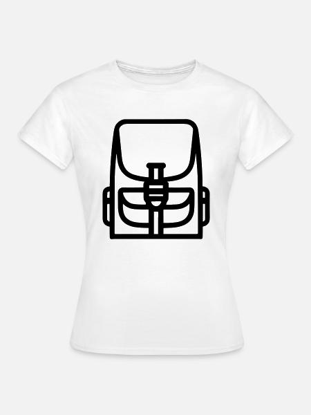 Rucksack - Frauen T-Shirt - Weiß